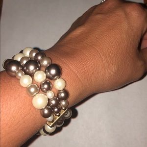 Lia Sophia Caramelo Pearl Stretch Bracelet